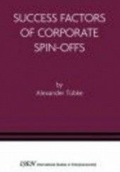 Okładka książki Success Factors of Corporate Spin-Offs Alexander Tubke