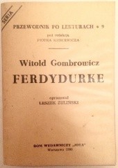 Okładka książki Witold Gombrowicz. Ferdydurke Leszek Żuliński
