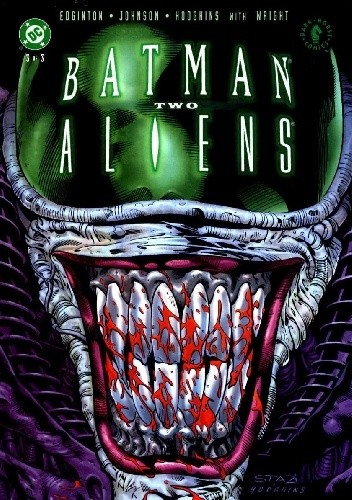 Okładki książek z cyklu Batman/Aliens Two