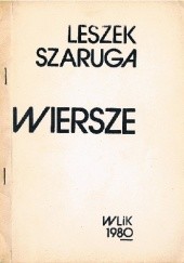 Okładka książki Wiersze Leszek Szaruga