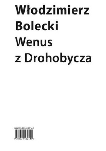Okładka książki Wenus z Drohobycza Włodzimierz Bolecki
