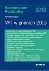 Okładka książki VAT w gminach 2013 Elżbieta Rogala