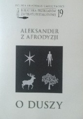 Okładka książki O duszy Aleksander z Afrodyzji