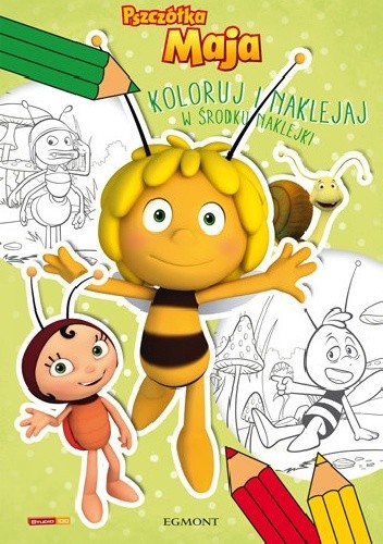 Okładka książki Pszczółka Maja. Koloruj i naklejaj Marta Jamrógiewicz