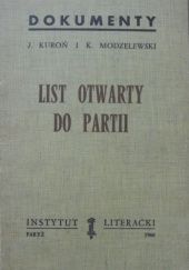 Okładka książki List Otwarty do Partii