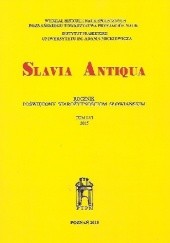 Okładka książki Slavia Antiqua, Tom LVI, 2015