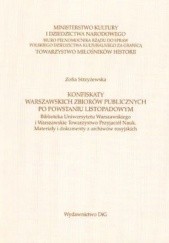 Okładka książki Konfiskaty warszawskich zbiorów publicznych po powstaniu lis Zofia Strzyżewska