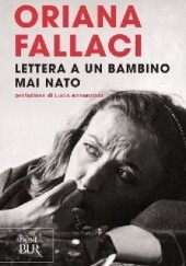Okładka książki Lettera a un bambino mai nato Oriana Fallaci
