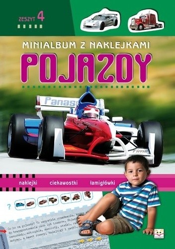Okładka książki Minialbum z naklejkami. Pojazdy. Zeszyt 4 Agnieszka Bator, Ilona Brydak