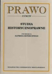 Okładka książki Studia historycznoprawne. Prawo CCXCIV. Alfred Konieczny