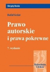 Okładka książki Prawo autorskie i prawa pokrewne Rafał Golat
