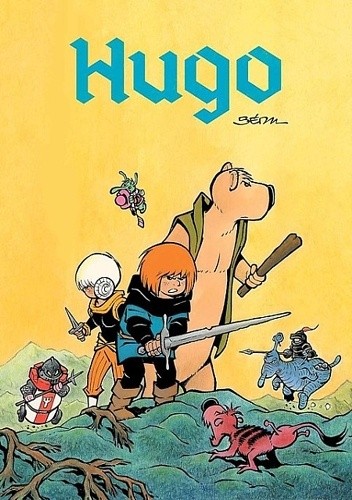 Okładki książek z cyklu Hugo