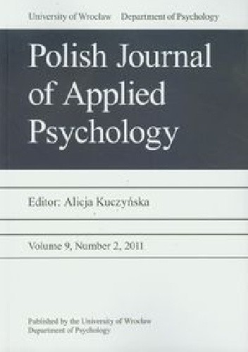 Okładka książki Polish Journal of Applied Psychology 2/2011 Alicja Kuczyńska