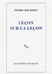 Okładka książki Leçon sur la leçon Pierre Bourdieu