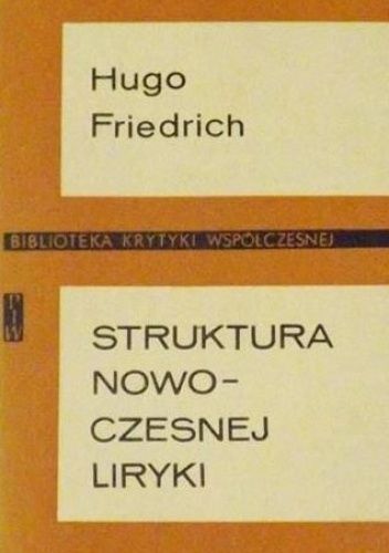 Okładka książki Struktura nowoczesnej liryki Hugo Friedrich