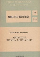 Okładka książki Antyczna teoria literatury Stanisław Stabryła