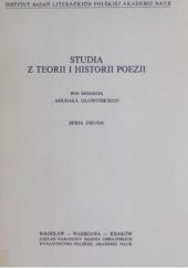 Okładka książki Studia z teorii i historii poezji. Seria 2 Michał Głowiński