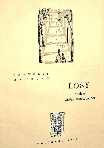 Okładka książki Losy François Mauriac