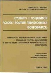 Okładka książki Polityka gospodarcza okresu transformacji Marek Dąbrowski