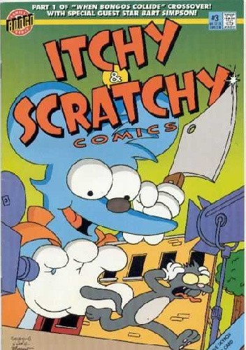 Okładki książek z cyklu Itchy & Scratchy Comics