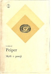 Okładka książki Myśli o poezji Tadeusz Peiper