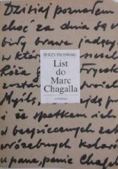 Okładka książki List do Marc Chagalla Jerzy Ficowski