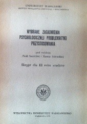 Okładka książki Wybrane zagadnienia psychologicznej problematyki przystosowania Paula Sawicka, Marina Zalewska