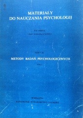 Okładka książki Metody badań psychologicznych praca zbiorowa