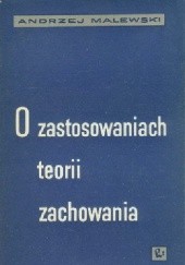 Okładka książki O zastosowaniach teorii zachowania Andrzej Malewski