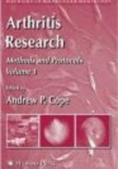 Okładka książki Arthritis Research Methods and Protocols v 1 A. Cope
