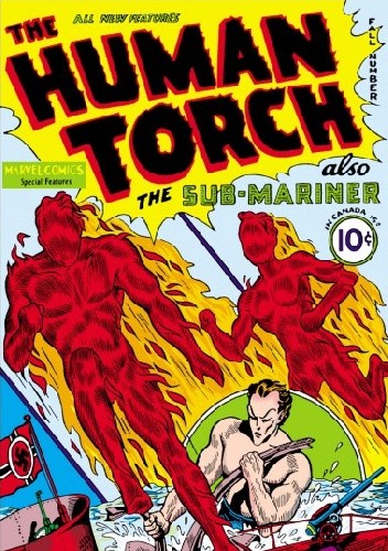 Okładki książek z cyklu Human Torch (1940 - 1954)