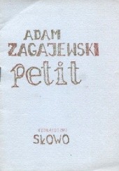 Okładka książki Petit Adam Zagajewski