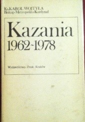 Okładka książki Kazania 1962 - 1978 Karol Wojtyła