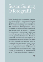 Okładka książki O fotografii Susan Sontag