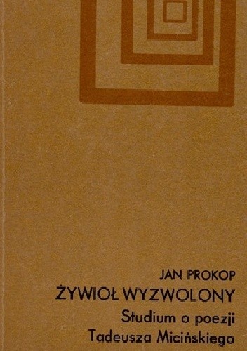 Okładka książki Żywioł wyzwolony Jan Prokop