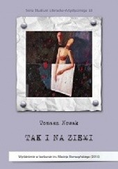 Okładka książki Tak i na ziemi Tomasz Nowak