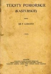 Okładka książki Teksty pomorskie (kaszubskie) Friedrich Lorentz