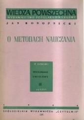 Okładka książki O metodach nauczania Jan Konopnicki