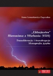 Okładka książki "Eklezjastes" Hieronima z Wielunia (1522) Anna Lenartowicz-Zagrodna