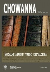 Okładka książki Chowanna 2009 Tom jubileuszowy Wojciech Kojs