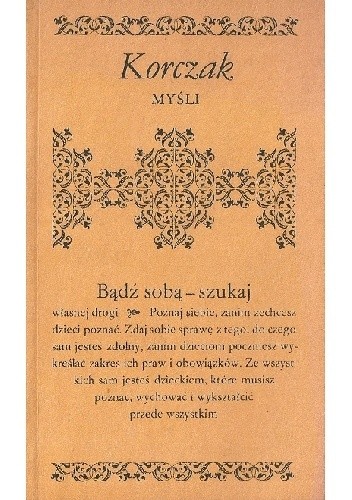 Okładka książki Myśli Janusz Korczak