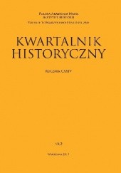 Okładka książki Kwartalnik Historyczny, vol. CXXIV, no. 1/2017 English-Language Edition Robert Kasperski, Halina Manikowska