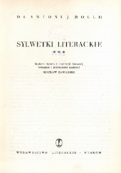 Okładka książki Wybór Pism Tom III Sylwetki literackie Józef Apolinary Rolle