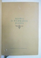 Okładka książki Słowo o wyprawie Igora Antonina Obrębska-Jabłońska, autor nieznany