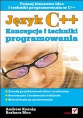 Okładka książki Język C++. Koncepcje i techniki programowania E. Moo Barbara, Andrew Koenig