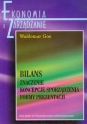 Okładka książki Bilans Waldemar Gos