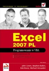 Okładka książki Excel 2007 PL. Programowanie w VBA Michael Alexander, Rob Bovey, Stephen Bullen