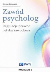 Okładka książki Zawód psycholog. Rozdział 3 Dorota Bednarek