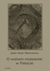 Okładka książki O wolnem mularstwie w Polszcze Julian Ursyn Niemcewicz