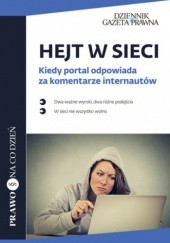 Okładka książki Hejt w sieci Kiedy portal odpowiada za komentarze internautów Słowik Patryk